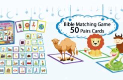 Amazon Gisgfim 50 Pairs Memory Matching Game Bible Concentration Memory Card Games For Kids Educational A Fun U0026 Fast Christian Bible VBS 2025 Easter Biblical Theme Matching Games Toys U0026 Games