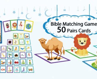Amazon Gisgfim 50 Pairs Memory Matching Game Bible Concentration Memory Card Games For Kids Educational A Fun U0026 Fast Christian Bible VBS 2025 Easter Biblical Theme Matching Games Toys U0026 Games