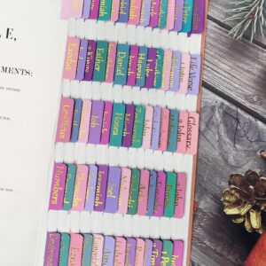 Amazon Gold Foil Purple Bible Tabs 100 PCS Large Print Laminated Bible Tabs For Adults Kids Easy To Read Simple Installation Bible Journaling Tabs Office Products