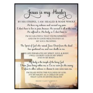 Amazon Jesus Is My Healer Scripture Confessions Healing Declarations Affirmations Unframed Art Print Christian Wall Art And Decor 11 x14 Home Kitchen