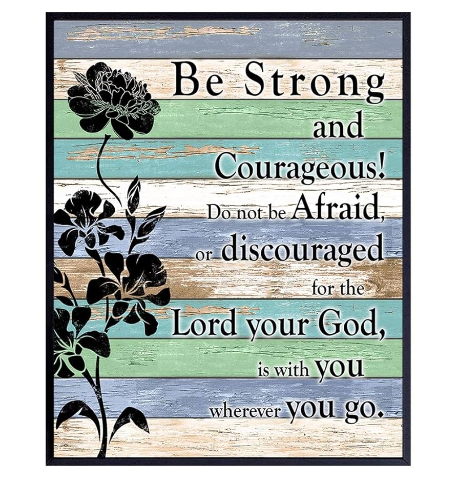 Amazon Joshua 1 9 Picture Print Be Strong And Courageous 