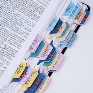 Amazon Laminated Bible Tabs For Study Bible Prefdo Large Print Floral Design 66 Bible Index Tabs Old And New Testament 34 Blank Tabs Bible Journaling Supplies Christian Gift For Women Office Products