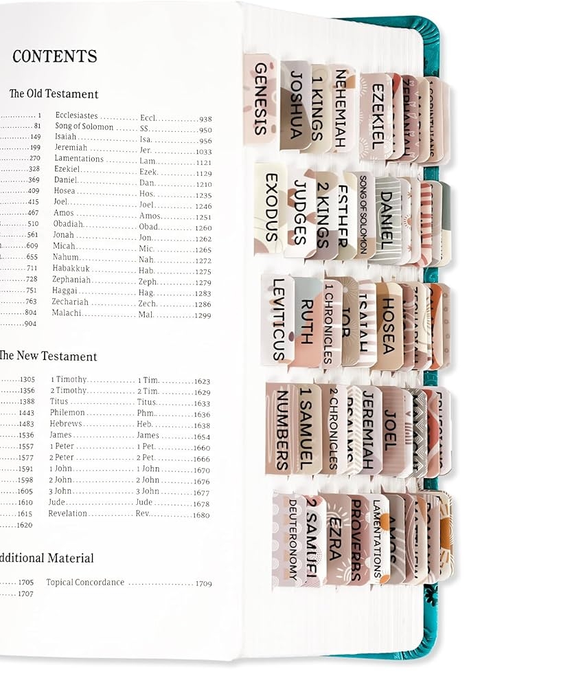 Amazon Laminated Bible Tabs For Women Men Large Print Tabs For Study Bibles Boho Theme For Easy Navigation And Quick Reference Easy to Read And Apply Tabs For All Ages 