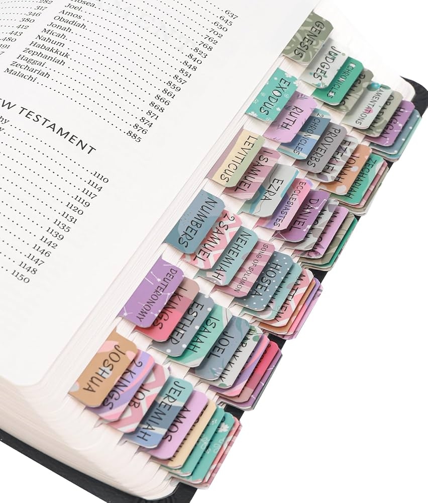 Amazon Laminated Bible Tabs For Women Men Large Print Tabs For Study Bibles Boho Theme For Easy Navigation And Quick Reference Easy to Read And Apply Tabs For All Ages Uniform