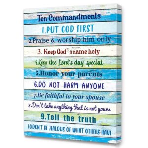Amazon LISTNGBO 10 Commandments Wall Art For Kids Ten Commandments Wall Decor For Children Bible Verses Scripture Christian Religious Wall Art For Child s Room Nursery Classroom Bedroom Wall Decor 12 X 15 Posters Prints