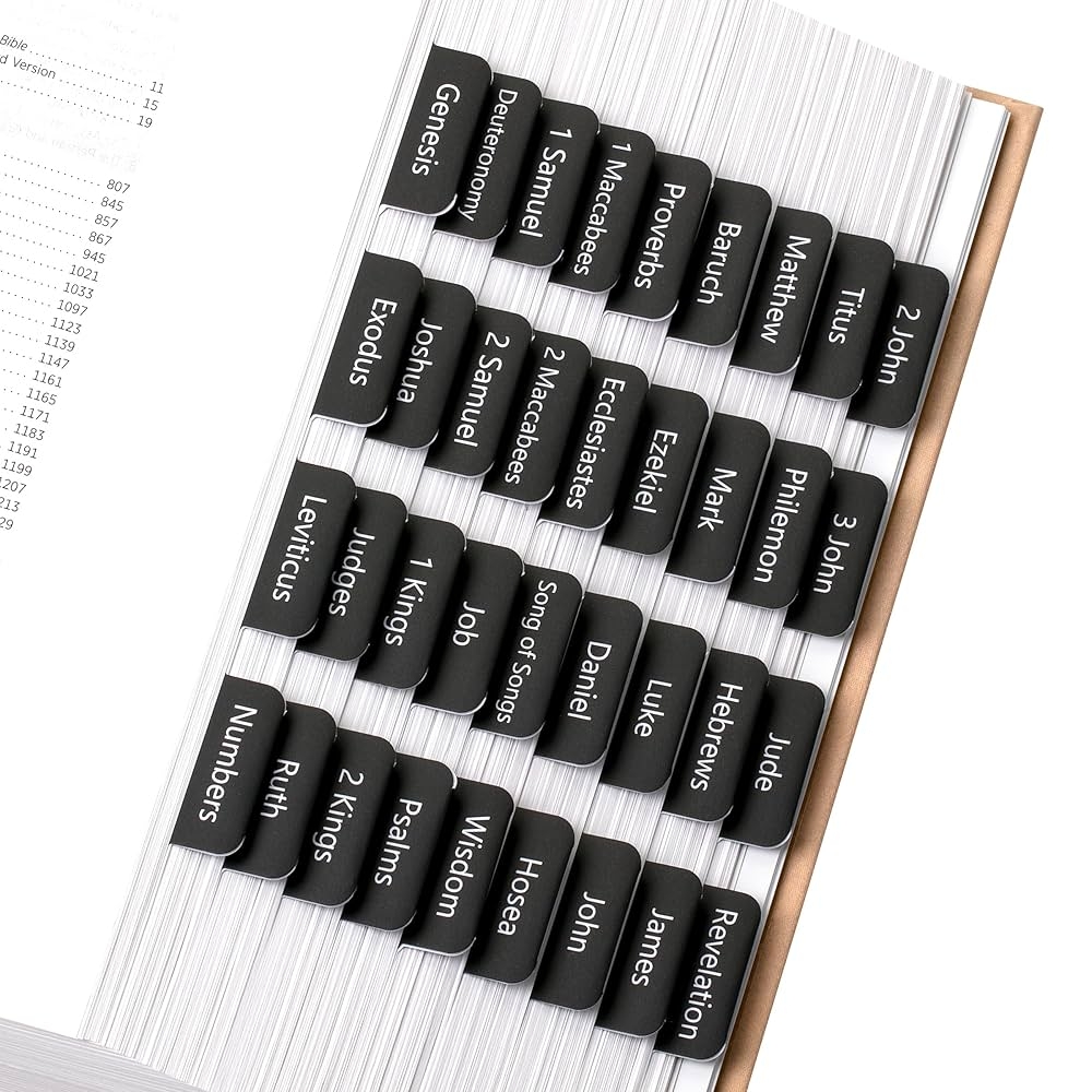Amazon Mr Pen Bible Tabs 75 Tabs Black Laminated Bible Tabs For Women And Men Bible Tabs For Study Bible Index Tabs Bible Book Tabs Bible Labels Tabs Mr Pen Bible
