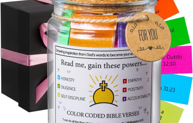 Amazon MWMXNNT Bible Verse Jar Christian Gifts For Women Mom Friend Teen Decorative Glass Inspirational Scripture Jar With 96 Bible Verse 48 inch Ribbon Bow Home Kitchen