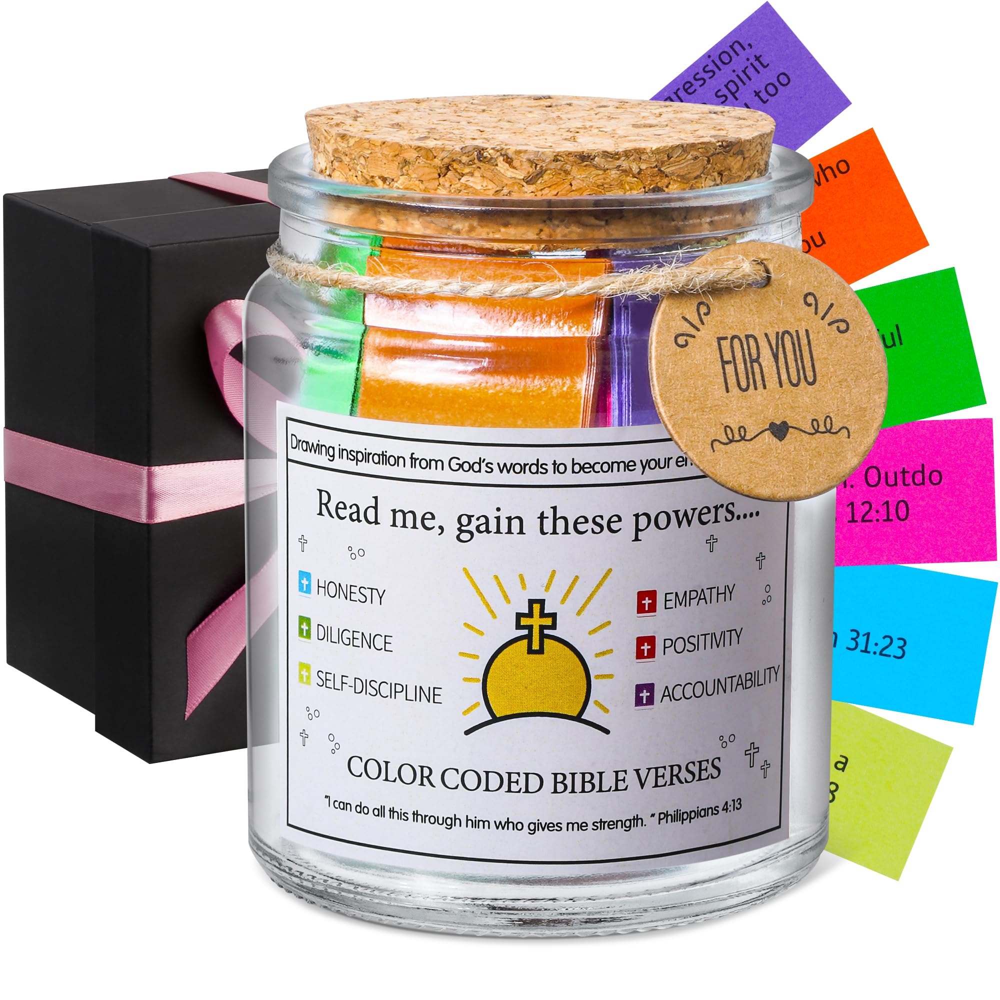 Amazon MWMXNNT Bible Verse Jar Christian Gifts For Women Mom Friend Teen Decorative Glass Inspirational Scripture Jar With 96 Bible Verse 48 inch Ribbon Bow Home Kitchen
