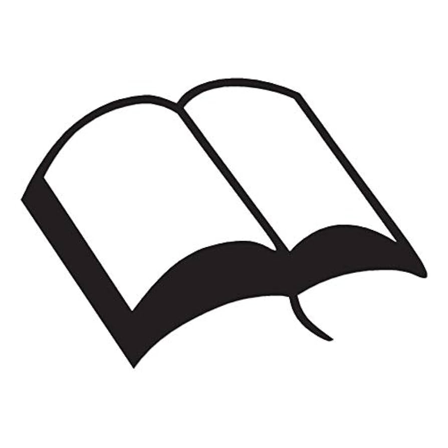 Amazon Open Bible Book Vinyl Decal Sticker 5 25 X 3 75 Black Automotive