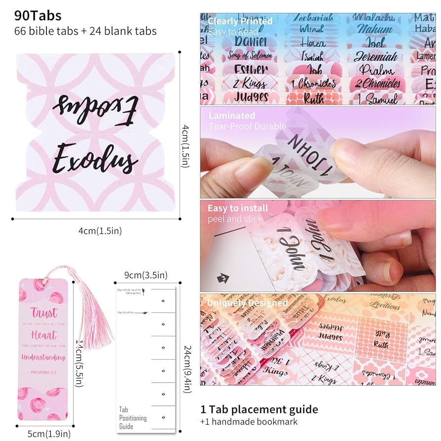 Printable Bible Tab Placement Guide