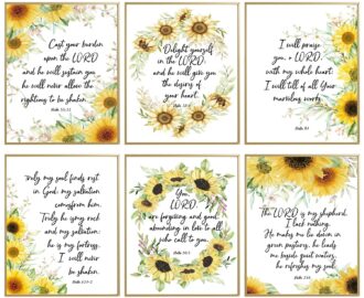 Amazon Positive Inspirational Motivational Bible Quotes Bible Verses Wall Decor Scripture Wall Art Print Christian Wall Decor Posters Religious Gifts For Women Sunflower Wall Decor For Girls Bedroom Posters Prints