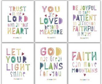 Amazon Positive Inspirational Quotes Poster Bible Verse Wall Art Print Christian Scripture Wall Art For Kids Boys Girls Bedroom Wall Decor Religious Gifts For Kids Psalms Proverbs God Wall Decor Posters