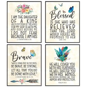 Amazon Positive Quotes Bible Verse Wall Art Print Scripture Wall Decor Religious Wall Decor Christian Wall Art For Women Bedroom Christian Poster Spiritual Gifts For Daughter Women Set Of 4 8x10 In Posters