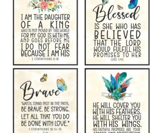 Amazon Positive Quotes Bible Verse Wall Art Print Scripture Wall Decor Religious Wall Decor Christian Wall Art For Women Bedroom Christian Poster Spiritual Gifts For Daughter Women Set Of 4 8x10 In Posters