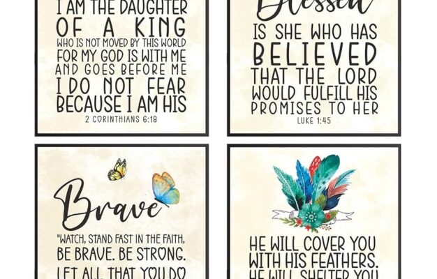 Amazon Positive Quotes Bible Verse Wall Art Print Scripture Wall Decor Religious Wall Decor Christian Wall Art For Women Bedroom Christian Poster Spiritual Gifts For Daughter Women Set Of 4 8x10 In Posters