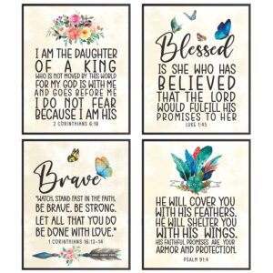 Amazon Positive Quotes Bible Verse Wall Art Print Scripture Wall Decor Religious Wall Decor Christian Wall Art For Women Bedroom Christian Poster Spiritual Gifts For Daughter Women Set Of 4 8x10 In Posters