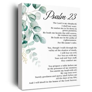 Amazon Psalm 23 Wall Art Bible Verses Wall Decor Scripture Wall Art Christian Wall Decor Inspirational Quotes Bible Verse Scripture Print Framed Canvas Painting Christian Prayer Room Office Church Decor Posters
