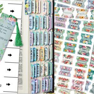 Amazon Spanish Bible Index Tabs New Old Testament Tabs Matte Laminated Floral Design Bible Journaling Supplies 122 Pcs Floral Office Products