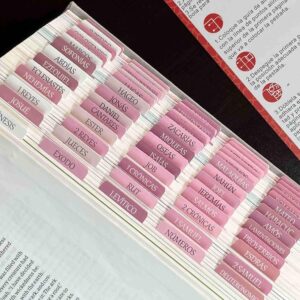 Amazon Spanish Laminated Bible Tabs Pesta as Para Biblia En Espa ol Reposition Large Print Stickers Easy To Read And Apply Bible Tabs For Women And Man Spanish Pink Office Products
