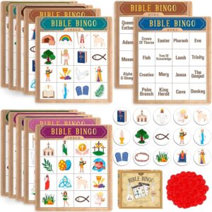 Amazon SpriteGru Bible Bingo Game Multiple Players Bingo Game For Christian Bible School Kids Christian Sunday Church Toys Games