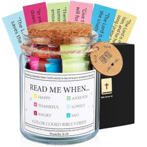 Amazon The Hope Jar Bible Verses Glass Prayer Jar Christian Gifts For Women Color Coded Bible Verses Home Kitchen