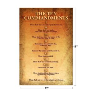 Amazon The Ten Commandments Religion Religious Bible 10 Commandments Old Testament Rules Scripture Verse Decalogue Cool Wall Art Print Poster 12x18 Posters Prints