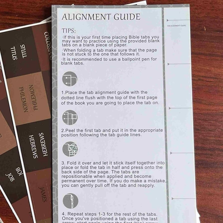 Amazon Thinkor Reposition Laminated Bible Tabs Large Print Stickers Easy To Read Apply Bible Tabs For Women Man Earthy Brown Office Products