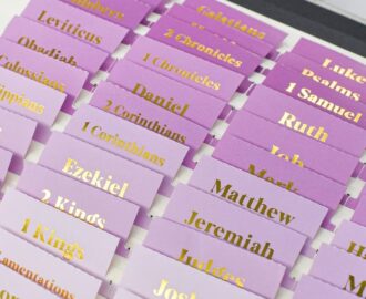 Amazon VANRA Bible Tabs For Women Bible Journaling Supplies Large Print 96 Tabs In Total For Old And New Testament Studying With Blank Laminated Bible Tabs Gold Lettering Office Products