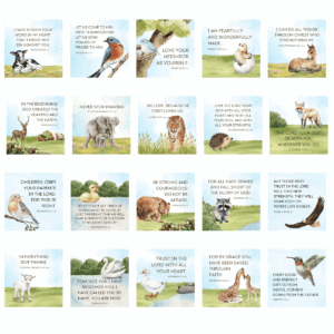 Animal Bible Verse Cards For Kids 20 Scripture Memory Cards She Builds Her Home