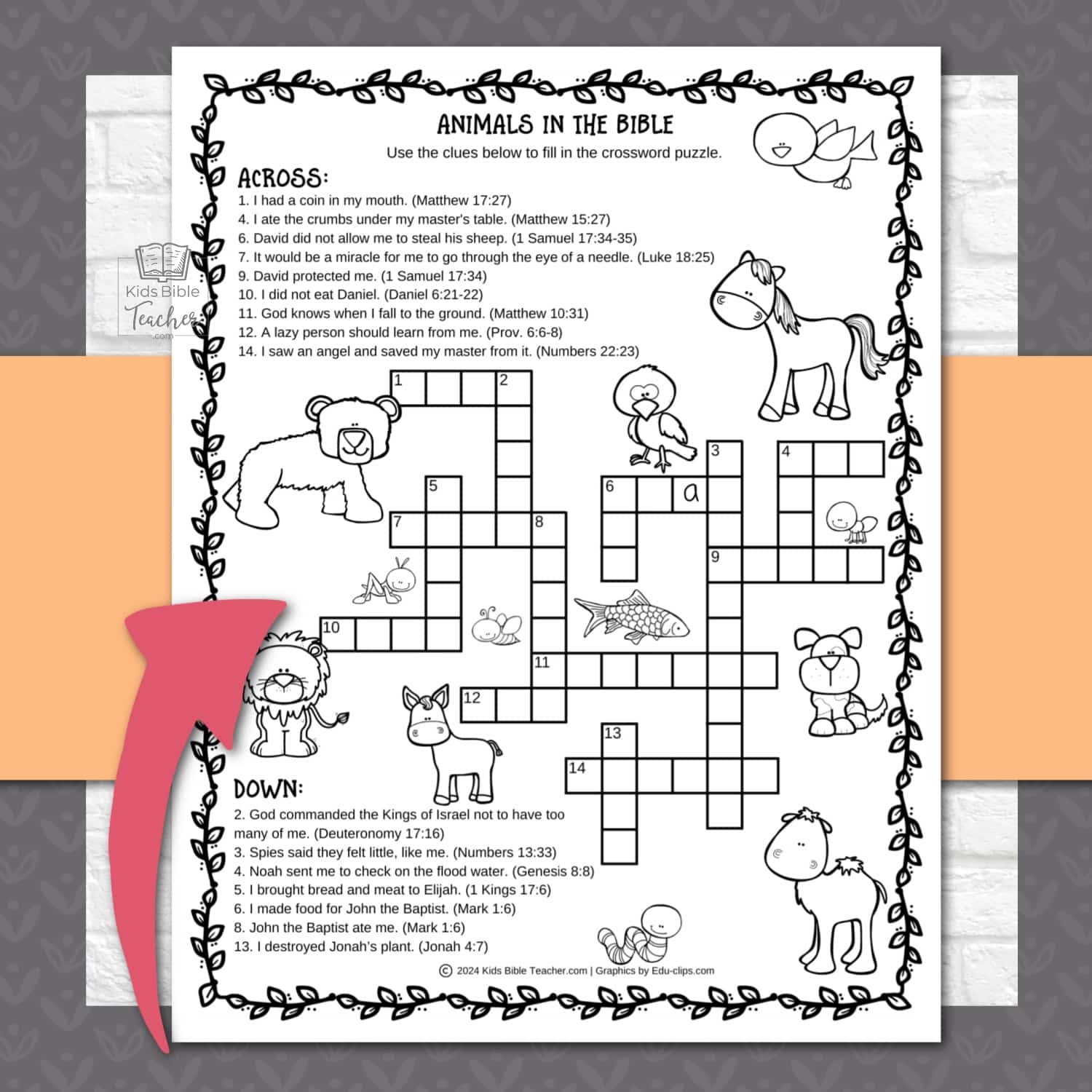 Animals In The Bible Activity Pages Kids Bible Teacher