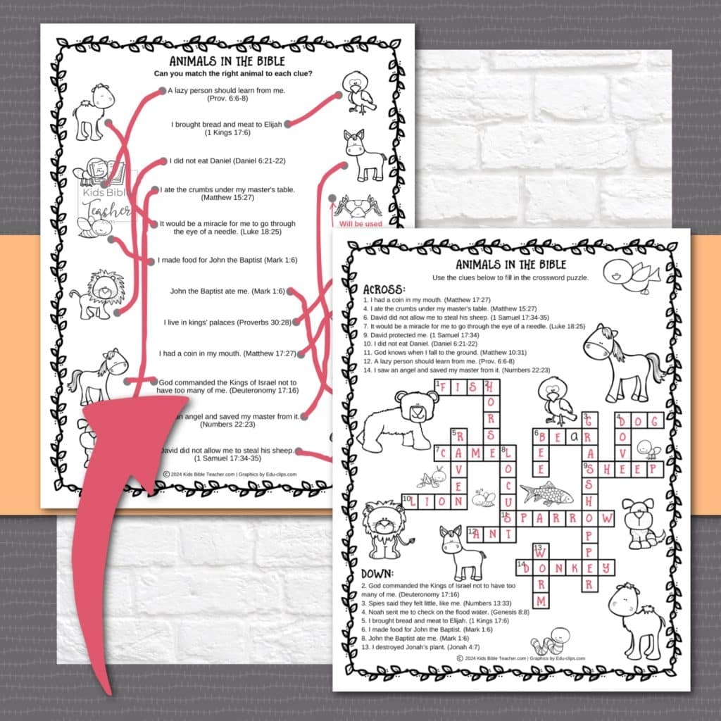 Free Printable Bible Lessons for Kids Animals