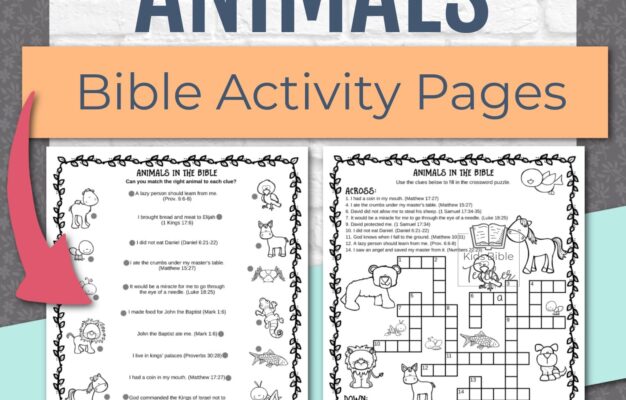 Animals In The Bible Activity Pages Kids Bible Teacher
