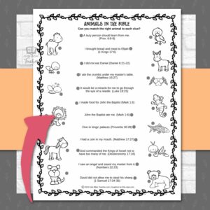 Animals In The Bible Activity Pages Kids Bible Teacher