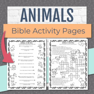 Animals In The Bible Activity Pages Kids Bible Teacher