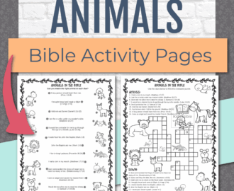 Animals In The Bible Activity Pages Kids Bible Teacher