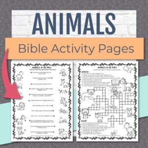 animals in the bible activity pages kids bible teacher