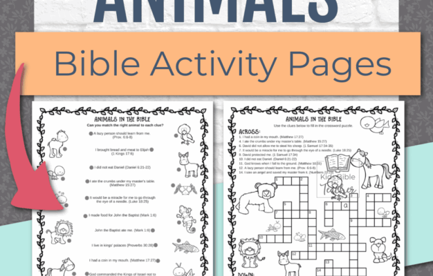 Animals In The Bible Activity Pages Kids Bible Teacher