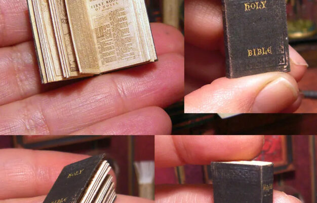 Antique Holy Bible PRINTABLE Digital Download Miniature Illustrated King James Version Dollhouse 1 12 Scale With A Easy Tutorial Etsy