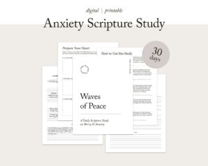 Anxiety Bible Study 30 Days In The Word SOAP Bible Study Daily Scripture Reflections Guided Bible Reading Plan Etsy