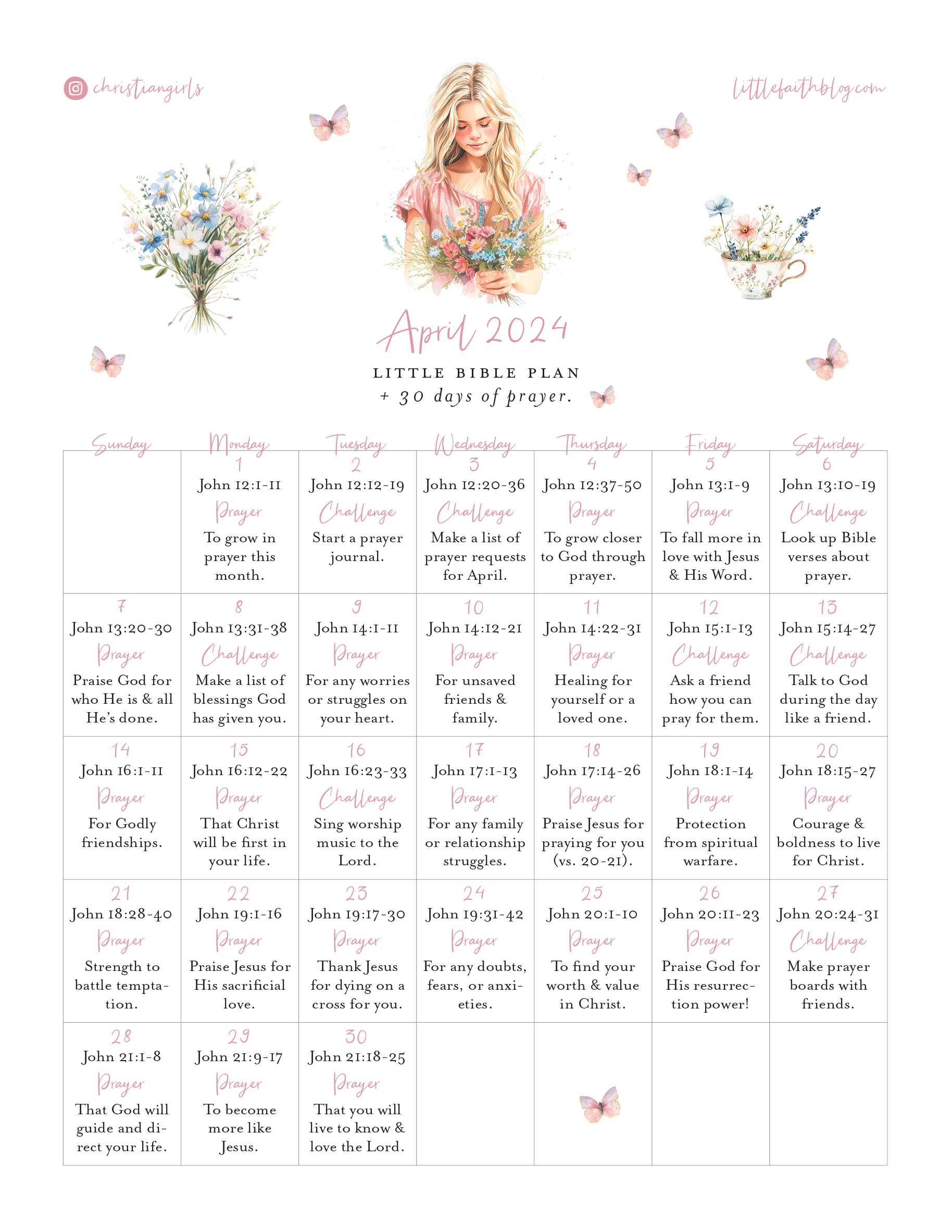 Bible Study Reading Plans Printable