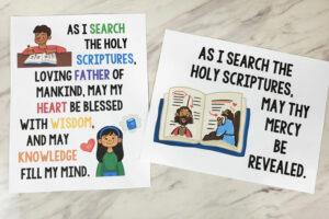 As I Search The Holy Scriptures Flip Chart Lyrics Primary Singing