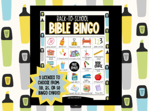 Back to School Bible Bingo Family Event Deeper KidMin