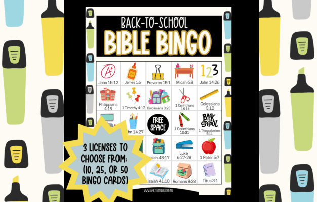 Back to School Bible Bingo Family Event Deeper KidMin