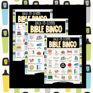 Back to School Bible Bingo Family Event Family Faith Builders