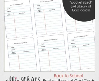 Back To School Pocket Library Of God Card Printable AllieScraps SHOP