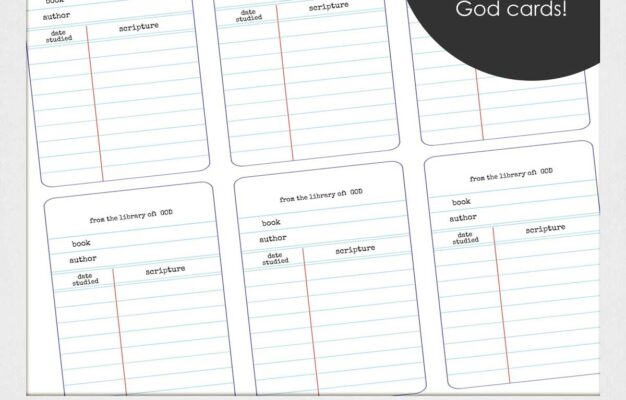 Back To School Pocket Library Of God Card Printable AllieScraps SHOP