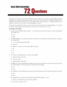 Basic Bible Knowledge Questions The GoodSeed Blog