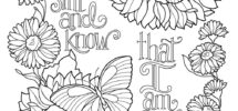 Be Still And Know Coloring Page In Two Sizes 8 5X11 Bible Journaling Tip in 6X8 Etsy