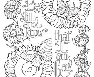 Be Still And Know Coloring Page In Two Sizes 8 5X11 Bible Journaling Tip in 6X8 Etsy