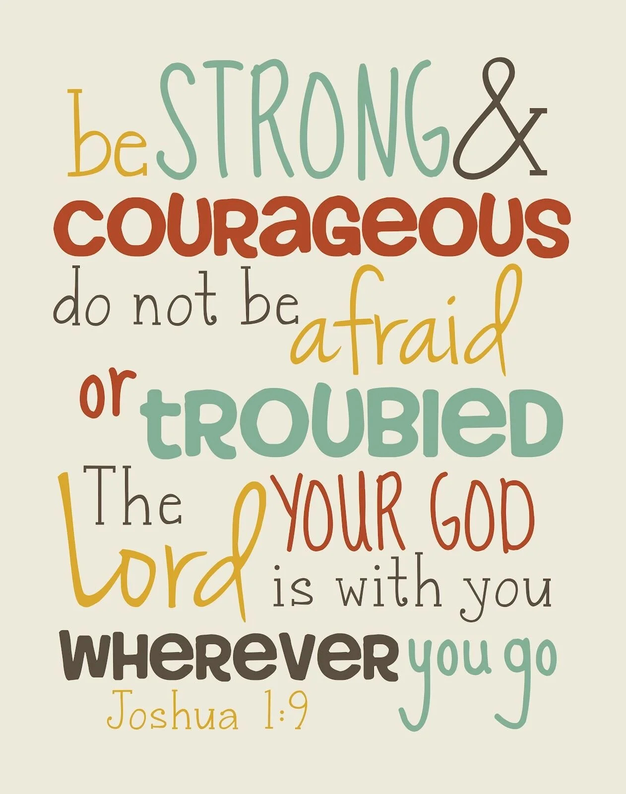 Be Strong do Not Be Afraid Joshua 1 9 Our Lady Of The 